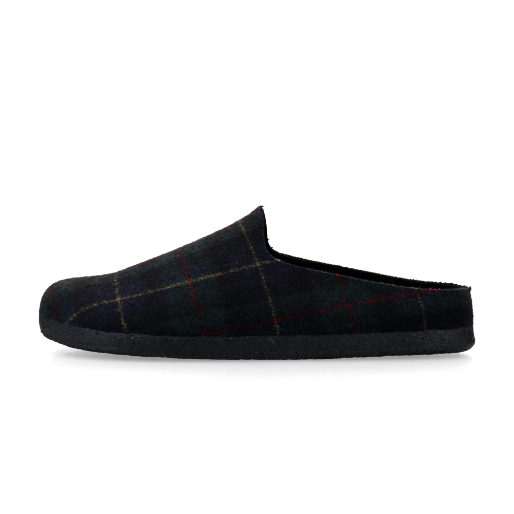 Birkenstock Amsterdam Wrapped Dip Felt - Regular "Green Navy Plaid" - 41