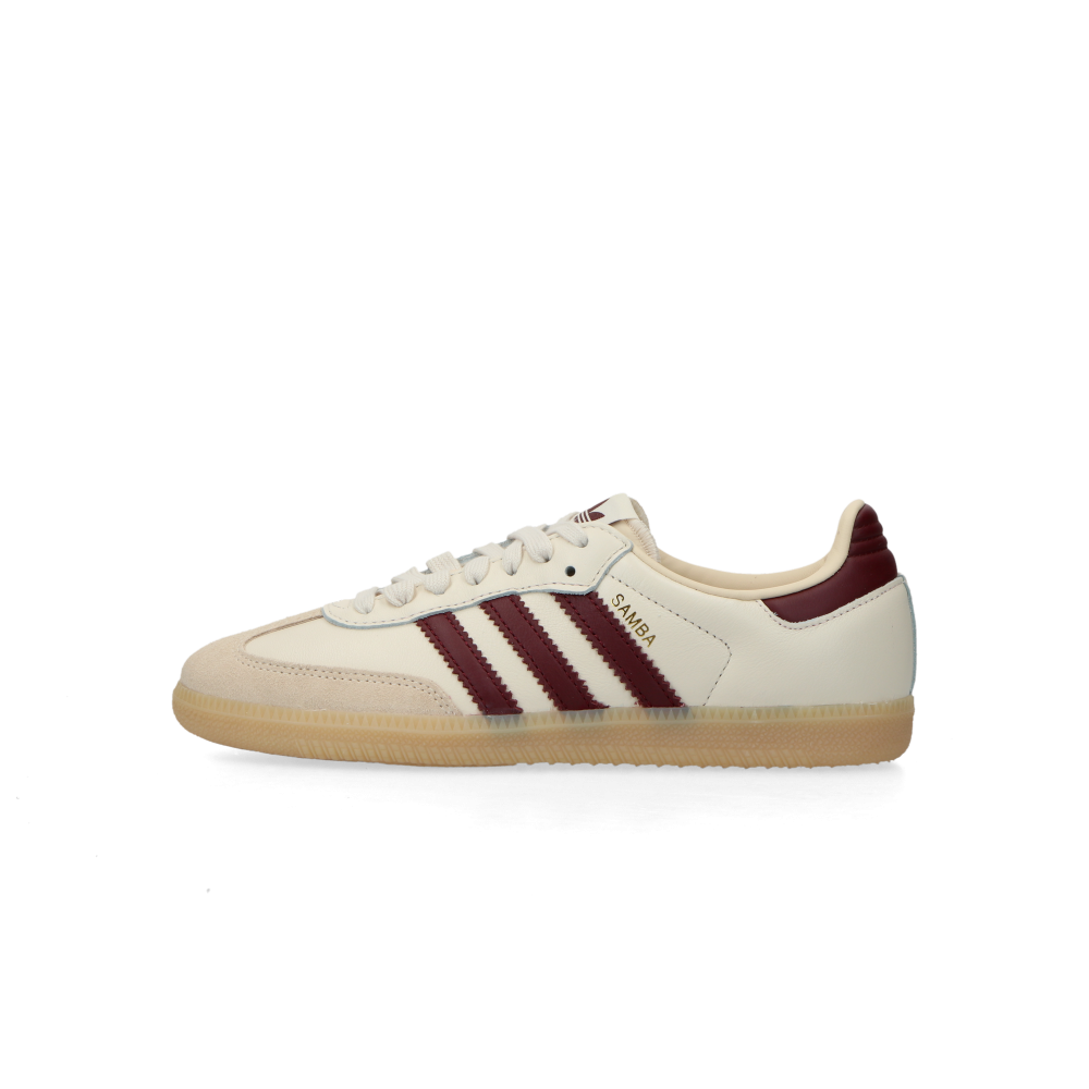 adidas Samba OG (wonder white / shadow red / gum) - 39 1/3