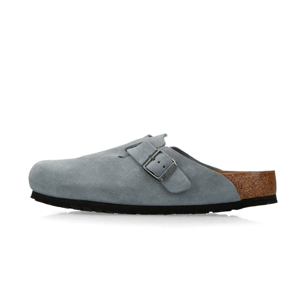 Birkenstock Boston Suede Leather - Regular "Stone Blue" - 36