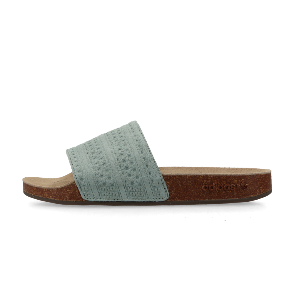 adidas Adilette RS (silver green / brwon / gum sole), vue de côté