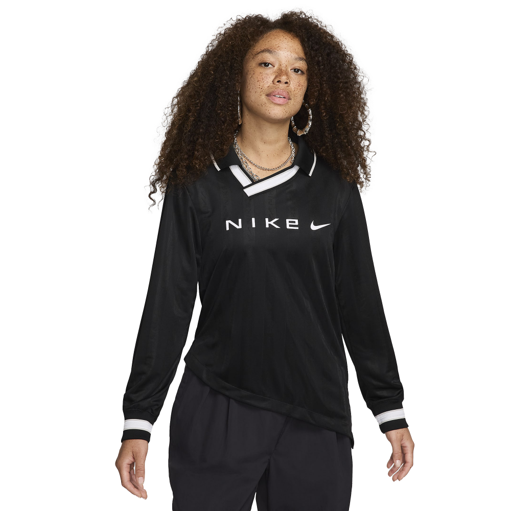 Nike Dri-FIT Langarm-Trikot aus Jacquard (black / lt iron ore / white) - S