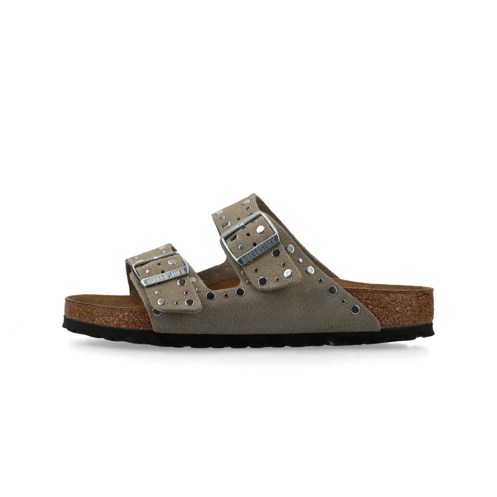 Birkenstock Arizona Rivets Suede Leather Women - Regular (taupe) - 36
