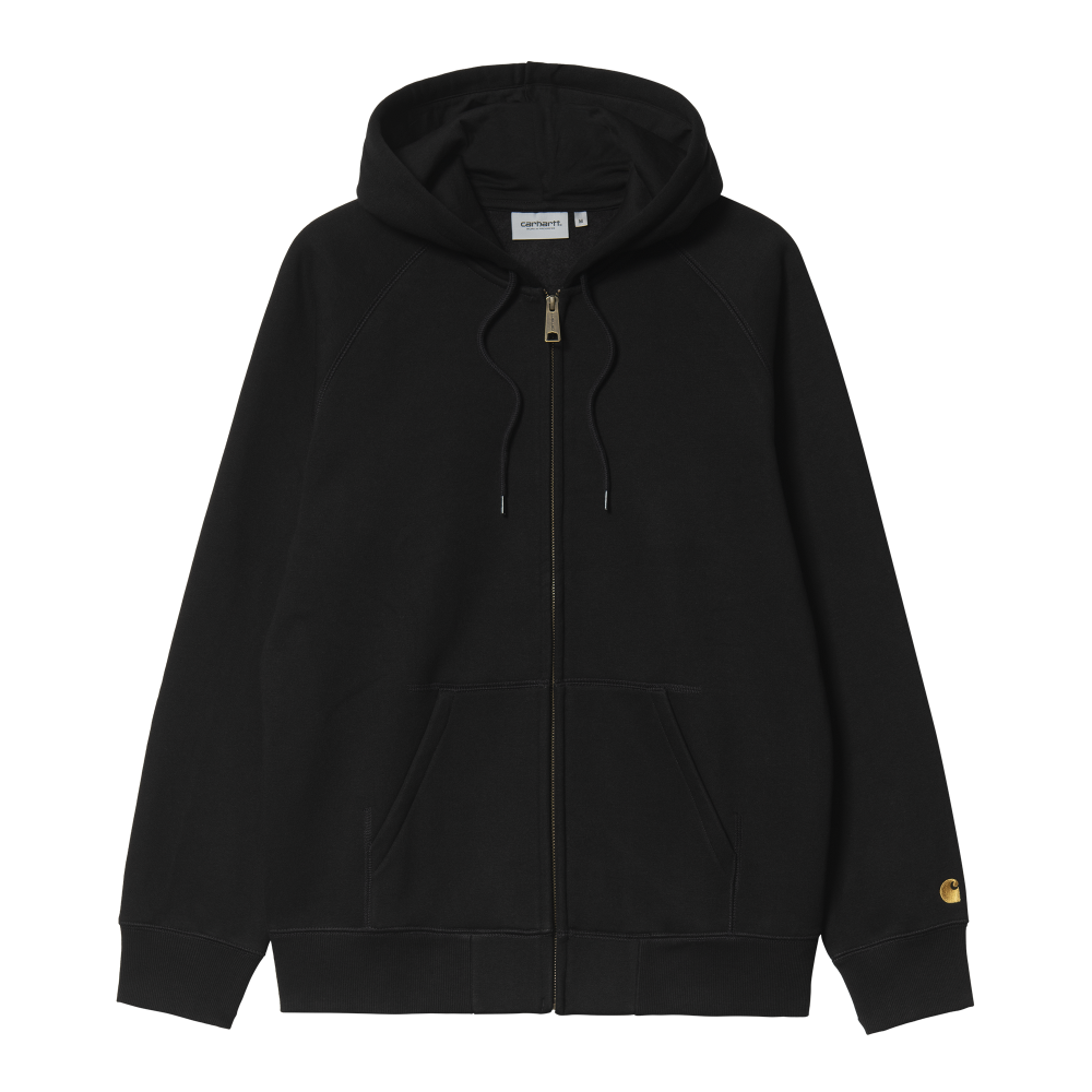 Carhartt WIP Hooded Chase Kapuzenjacke (black / gold) - S