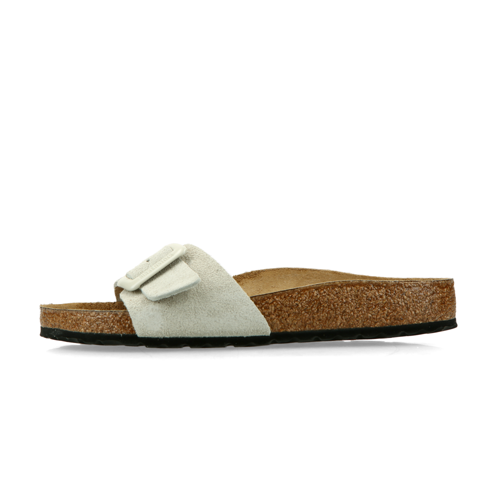 Birkenstock Madrid Cushion Buckle Suede Leather - Regular "Oyster" - 36