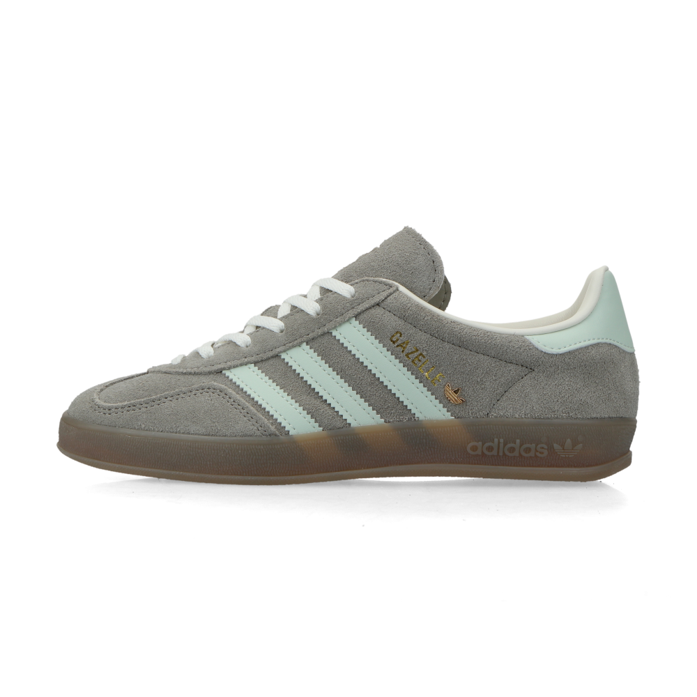 adidas Gazelle Indoor W (silver pebble / linen green / gum 5) - 37 1/3