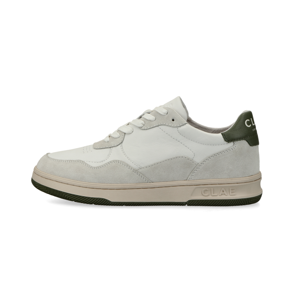 CLAE Elford (white leather olive) - 37.5