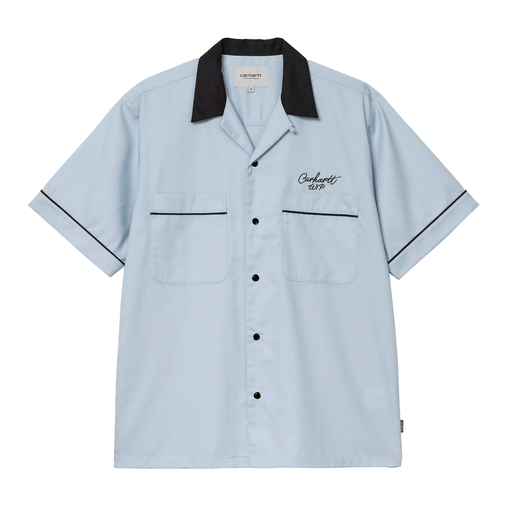 Carhartt WIP S/S Bowl Shirt (blue fog / black) - L