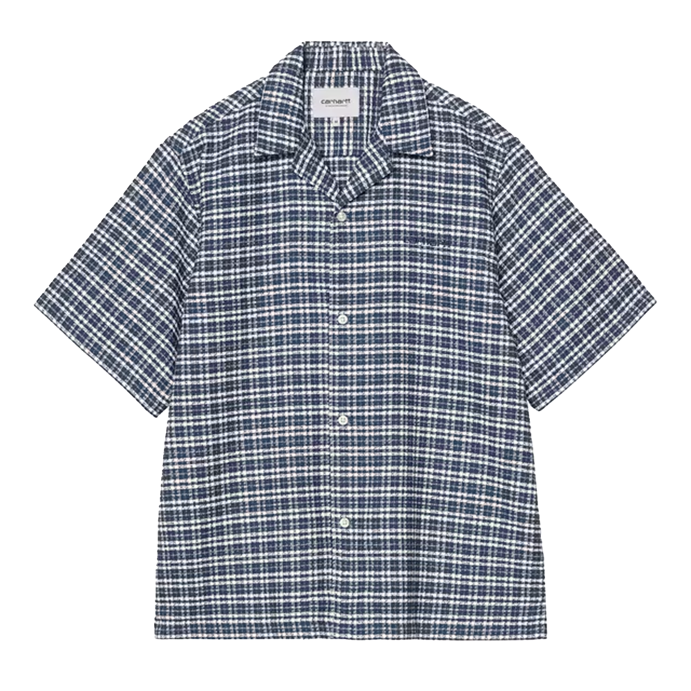 Carhartt WIP S/S Kander Shirt (kander check / blue river) - S