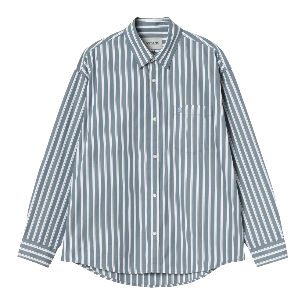 Carhartt WIP L/S Malden Shirt (malden stripe / angelite) - S