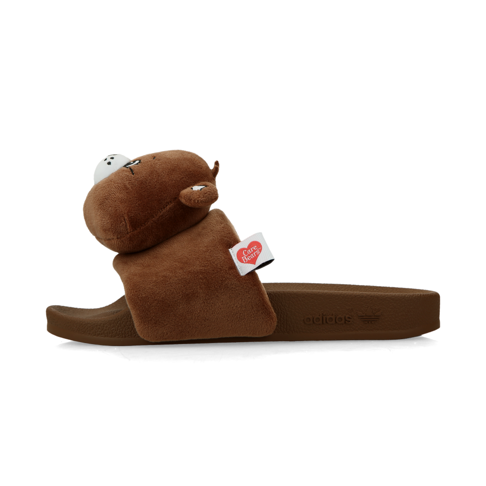 adidas x Care Bears Adilette W (dark brown / footwear white / premium brown), vue de côté