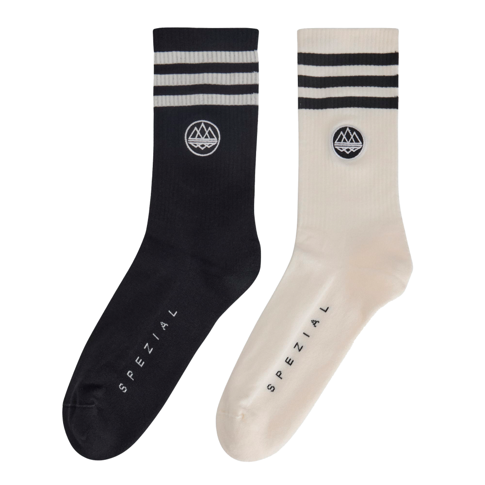adidas Mod SPZL Statement Ankle Socks (white / black)