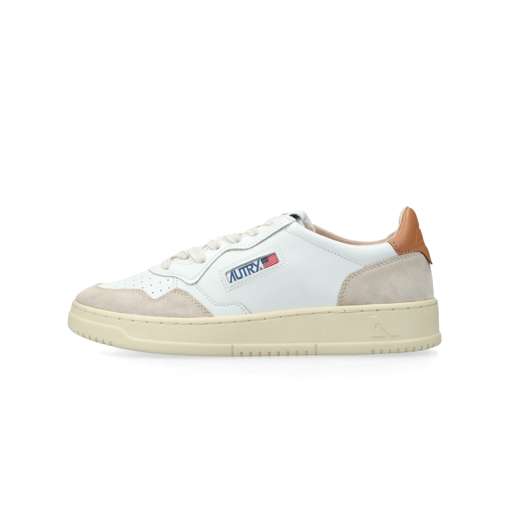 Autry Medalist Low W  (leat / suede white / sandstorm)