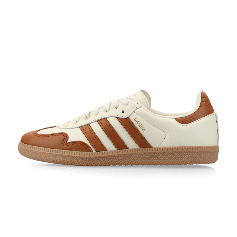 adidas Samba OG W (wonder white / dark brown / gold metallic) - 40 2/3