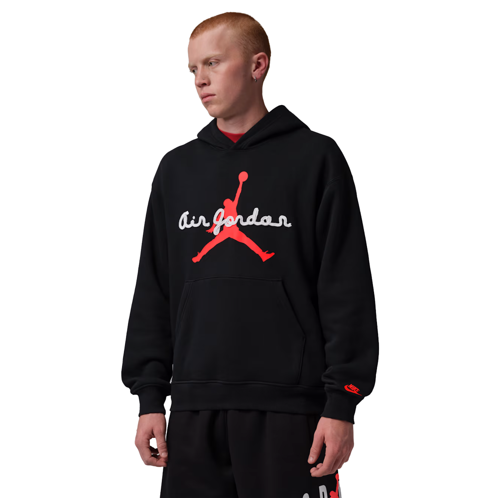 Jordan Fleece Hoodie (black / infrared) - M